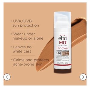 EltaMD Skincare UV Clear Deep Tinted Sunscreen NWT